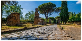 En del av Appian Way Rome