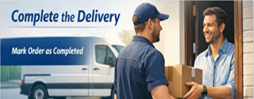 Privatperson som bekräftar slutförd leverans efter att transporten är avslutad på ExusTrans