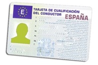 Exempel på förarcertifikat för yrkeskompetens Spanien